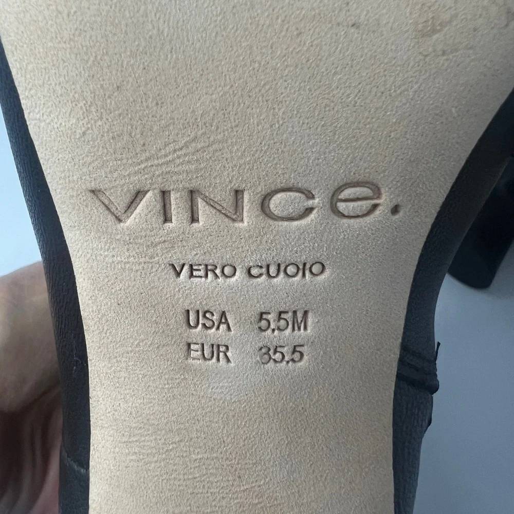 NEW Vince Hilda Leather Ankle Boots Black Size 5.5 - Picture 14 of 15